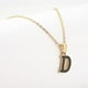 thumbnail image 4 of Collar con la primera letra de piedras preciosas de titanio para mujer, colgante de acero inoxidable con 26 letras en inglés, sencillo y moderno para mujer, 4 of 6