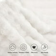 thumbnail image 2 of Luxury Faux Rabbit Fur Throw Blanket, Ultra Soft Fluffy Plush Cozy Warm Bubble Blanket for Bed, Couch, Chair, Sofa Decorative, Thick Reversible Throw Suitable for Fall & Winter, 50" x 60", White, 2 of 14