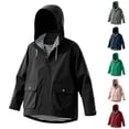 thumbnail image 1 of Sentmoon Boys Winter Coat Lightweight Long Sleeve Hooded Neck Jacket Windbreaker Zippered Solid Color Boys Clothes Size 6 Winter Active for Commuting and Bike Riding Black 150, 1 of 8