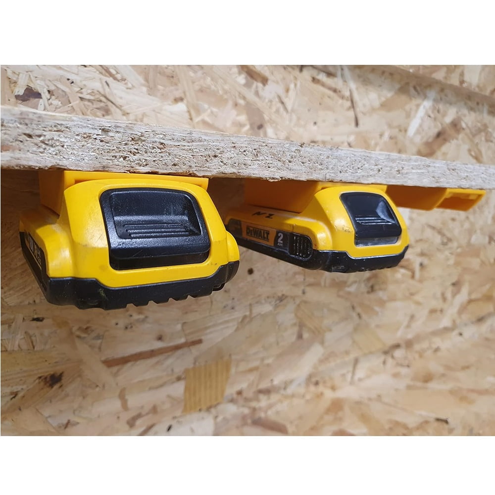 StealthMounts 20V DeWalt Battery Holder 6 Pack of DeWalt Battery Mount | DeWalt Battery Storage | DeWalt Battery Accessories | DeWalt Battery Holder Wall Mount | DeWalt 20V Battery Holder