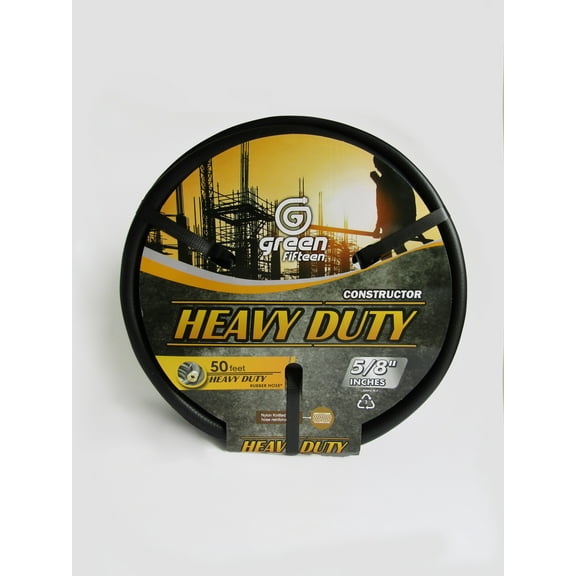 Greenfifteen 5/8" x 50 Ft Heavy Duty Commercial Grade Garden Hose