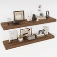 thumbnail image 4 of Floating Shelves  Deep Floating Shelf Wall Mounted  Wall Shelves  Rustic Deep Bookshelf  Extra Deeper &amp; Thicker Display Shelves for Bedroom  Living Room    Set of, 4 of 6