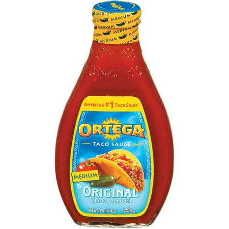 - (2 Pack) Ortega® Original Medium Taco Sauce 16 oz. Glass Bottle