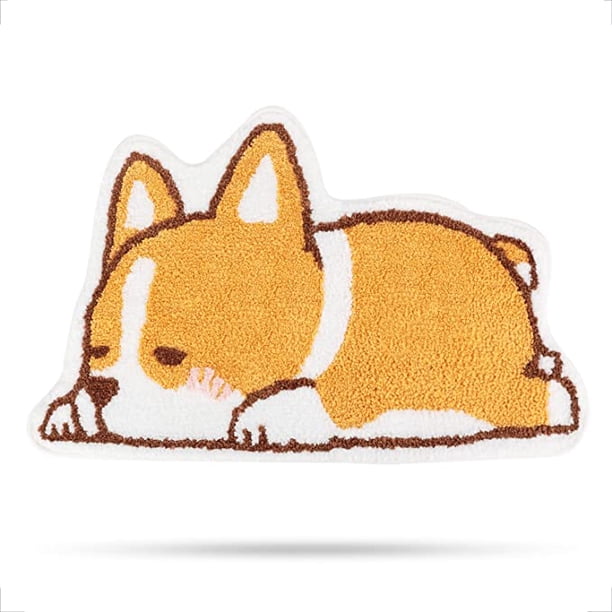 Alfombra de baño para perros de 15.7" x 25.5" Alfombra de baño Alfombra de baño Alfombra de ducha suave antideslizante Alfombra de piso de microfibra absorbente de agua de felpa gruesa, lavable a máq