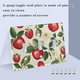 thumbnail image 3 of Yayeee Toggle Light Switch Wall Plate 2-Gang 4.56"x4.48" Decorative Outlet Cover, Apple Leaves Pattern, 3 of 7