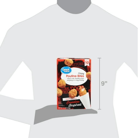 Great Value Canadian Inspired Crispy Poutine Bites, 11.3 oz