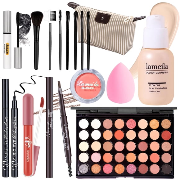 Set de maquillaje YBUETE completo para niñas, adolescentes y mujeres con bolsa