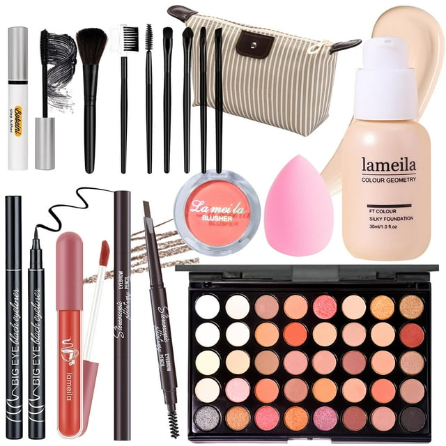Set de maquillaje YBUETE completo para niñas, adolescentes y mujeres con bolsa