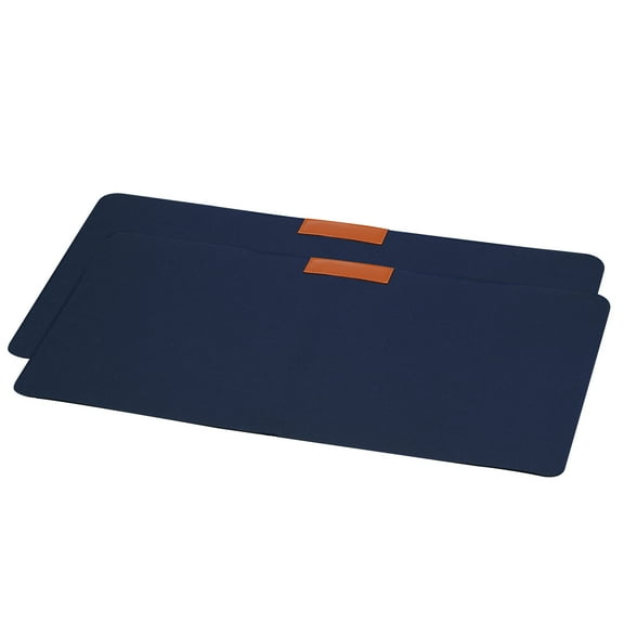 Uxcell 24x12" Desk Mat Protector, 2 Pack Dual Side Soft Smooth Mouse Pad Writing Mat, Dark Blue