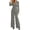 A-Grey275, variant on Women's Single Button Blazer Set Fitted Tailored Office Daily Pant Suit