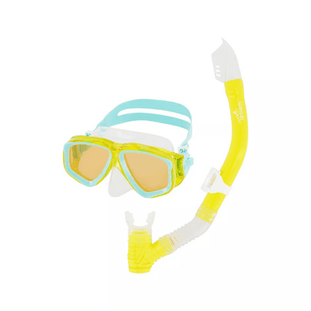 Speedo Junior Reefscout Mask & Snorkel Set - Blazing Amber Yellow