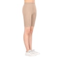 thumbnail image 2 of Girls High Waist Bike Shorts, Knee-Length Tight Leggings for Kids, Quick-Dry Workout Shorts and Seamless Cycling Shorts, Athletic Wear for Yoga and Gym, Age 5-13 Years Khaki 150, 2 of 9