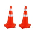 thumbnail image 1 of 20 Pack Traffic Safety Cones 18 inch, PVC Orange Cones with Reflective Collars, Parking Training Construction Road Caution Plastic Cones for Parking Lot, Traffic Control, Driving Training, 1 of 9