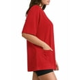 thumbnail image 2 of MOYIKO Oversized T Shirts for Women Half Sleeve Crewneck Loose Fit Tees Summer Tops with Pockets, 2 of 7