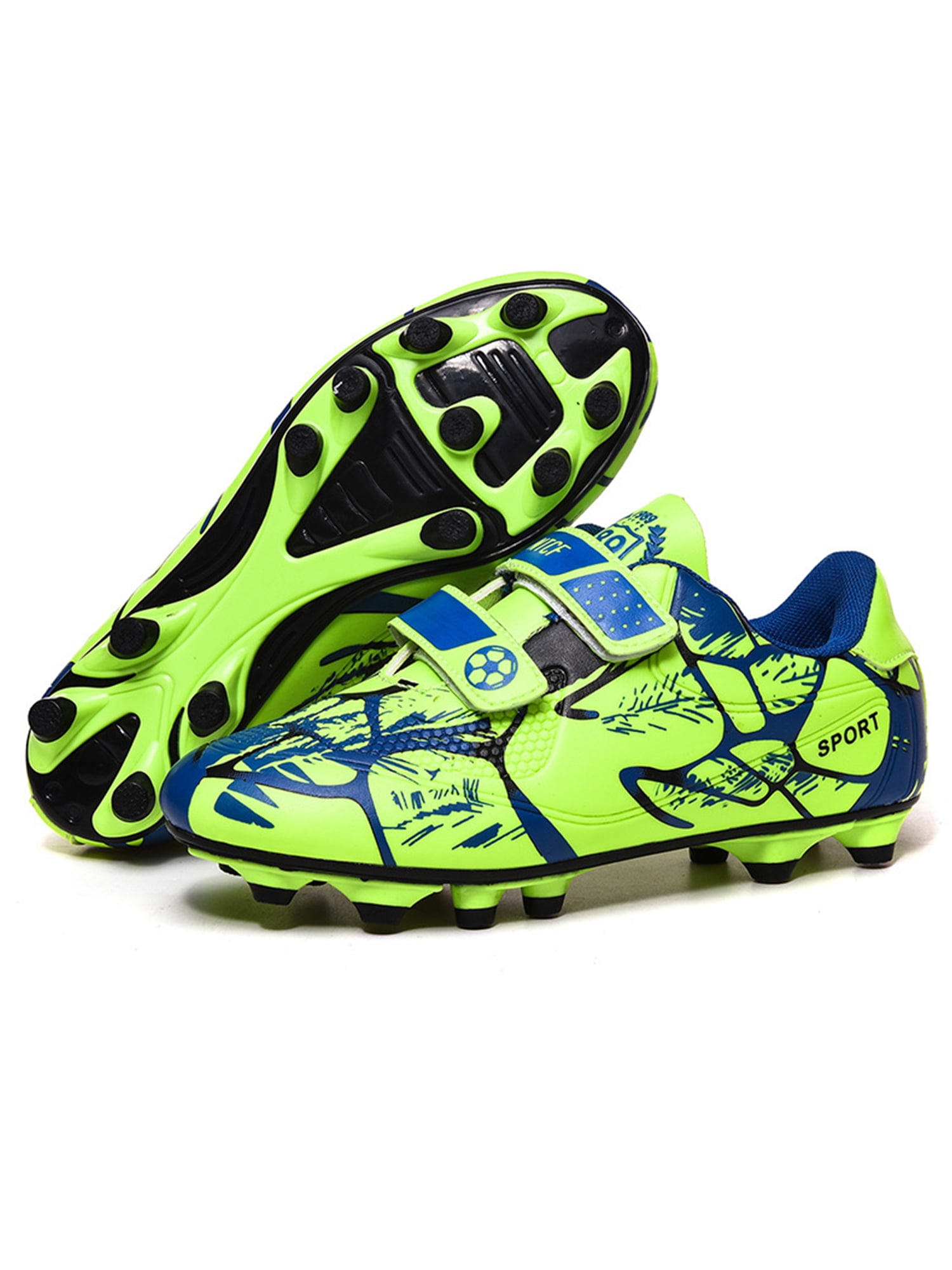 Woobling Kids Soccer Cleats Boys Girls Athletic Football Shoes Outdoor Anti-Slip Magic Soccer Shoes 10C-4.5Y - Walmart.com