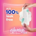 thumbnail image 2 of Always Radiant Teen Regular Pads with Wings, Unscented, 14 Count, 2 of 13