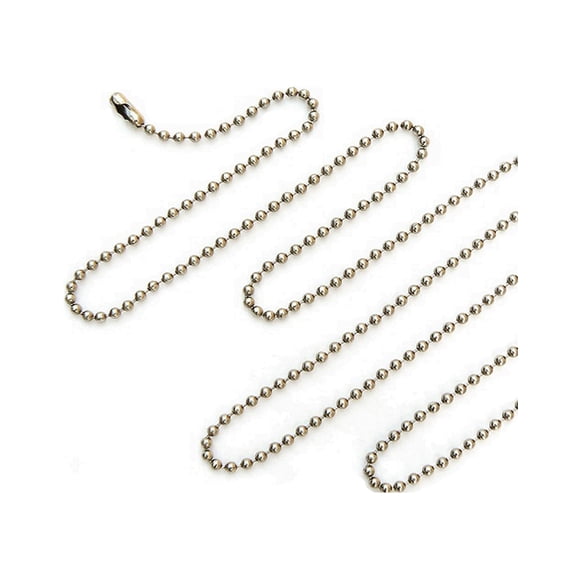 iJewelry2 Stainless Steel 3mm Beaded Ball Chain Necklace 30"