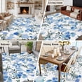 thumbnail image 4 of Rectangle Rug 5x8ft Area Rug,Farm Blue Wildflower Leaves Area Rugs for Living Room Bedroom,Abstract Watercolor Floral Floor Mat Non-Slip Non-Shedding Carpet Indoor Accent Rugs, 4 of 9