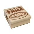 thumbnail image 1 of Thicc Thick Chicago Deep Dish Pizza Square Rubber Stamp Stamping Scrapbooking Crafting - Medium 1.75in, 1 of 7
