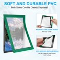 thumbnail image 3 of 4 x 6 Inch Magnetic Sign Holder, 12Pcs Self-Adhesive Magnetic Border Wall Mount Picture Frames Document Holder for Wall Window Home Office Store Poster, Green, 3 of 7