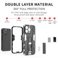 thumbnail image 4 of Feishell Hybrid Armor Rugged Case for iPhone 16 Pro Max,Support Magnetic Car Mount,Military Grade Drop Protection Hidden Kickstand Rugged Non-Slip Durable Phone Case for iPhone 16 Pro Max,Red, 4 of 13