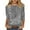 Gray, variant on Pincandy 3/4 Length Sleeve Women's Casual Round Neck Cute Tops Fashion Loose Fit T-Shirts and Blouses