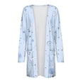 thumbnail image 4 of successthop Cardigan for Women Summer Lightweight Cardigans Long/Short Sleeve Open Front Casual Loose Cover Ups Outerwear Long Cardigans with Pockets Everyday Wear Going Out Cardigan, 4 of 5