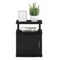 thumbnail image 5 of Furinno Jaya 2-Tier Side Table, Black Closed Storage End Table, Night Stand, Bedside Table for Living Room, Bedroom, Home Office, Darkwood, 5 of 5