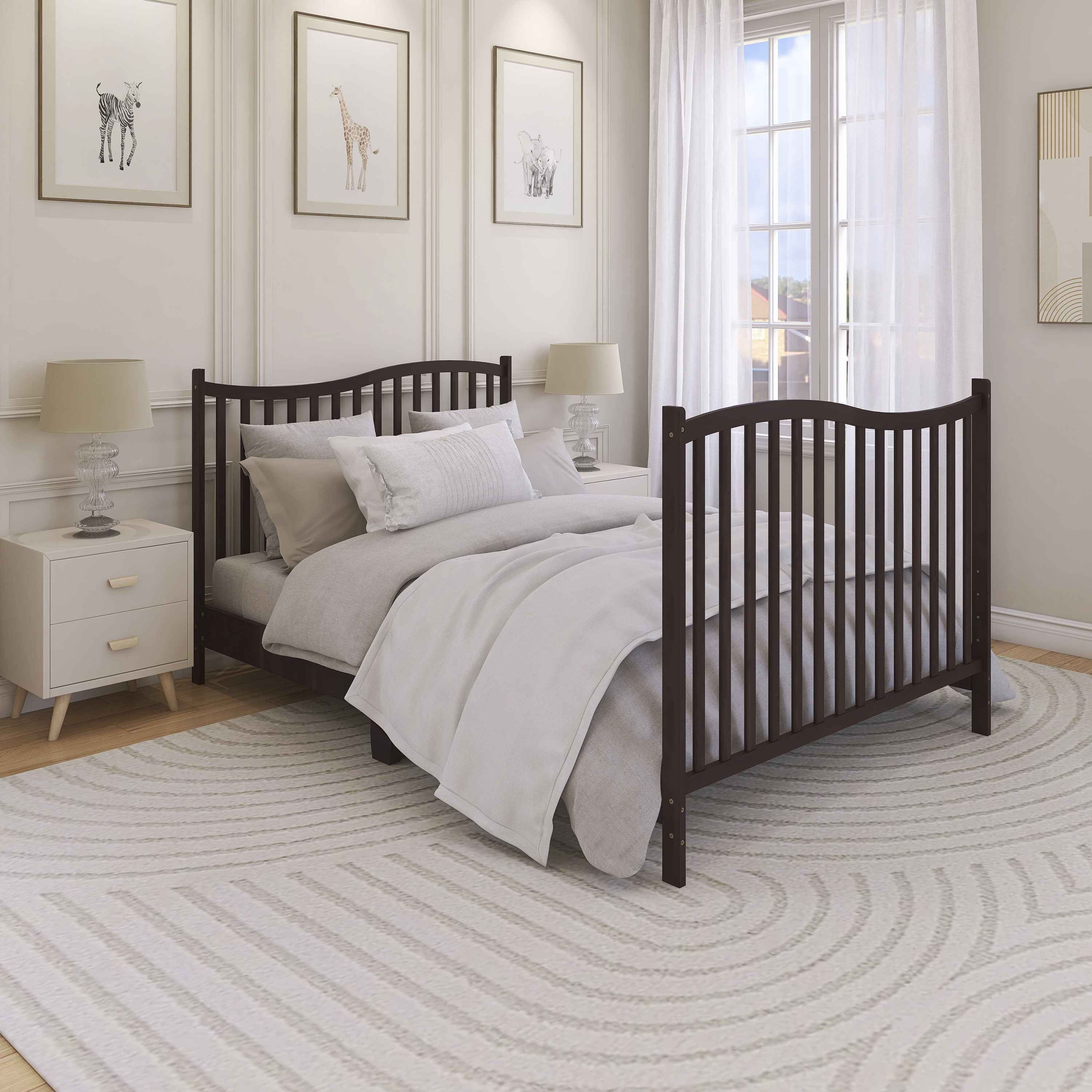 Dream On Me Chelsea 5-in-1 Convertible Crib, JPMA Certified, Espresso