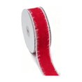 thumbnail image 2 of JeashCHAT Red Velvet Christmas Ribbon Roll, Decorative Wired Ribbon for Gift Wrapping, Christmas Tree Wreaths Decorations, Bow Making, 1.57 Inch x 9.84 Yards, 2 of 6