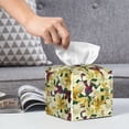 thumbnail image 5 of Uemuo Lilies Flowers Tissue Box Cover Holder, Square with Bottom Belt - PVC Leather Decorative Organizer for Tabletop, Bathroom, Car, Office, 5 of 8