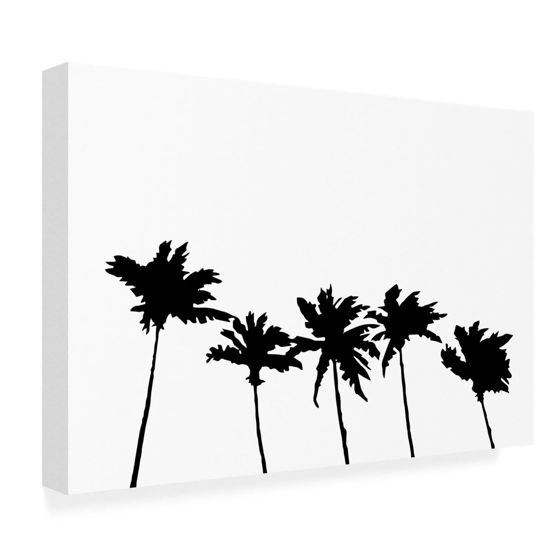 Canvas Wall Art - Pictufy Studio Ii 'Palms White' Wall Art for Living Room, Bedroom, or Office Décor by Trademark Fine Art - 32 x 22 Inches