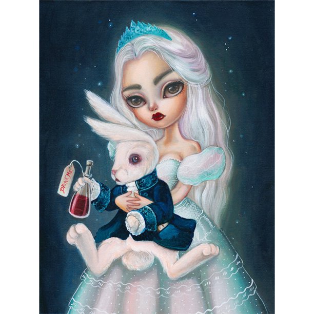 Diamond Drill Cartoon Queen Girl 5D Kits de pintura DIY Ronda completa (B5644) Blanco Hugtrwg Para estrenar
