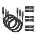 thumbnail image 2 of Clef Audio Labs XLR Cable, 10 Feet [3-Pack] Male to Female Connections for Microphone and Audio Interface, Black PVC Jacket, Zinc Alloy Shell, Gold Plated 3-Pin Connectors, 2 of 4