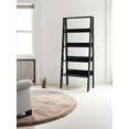 thumbnail image 3 of Furnish Home Store Otavio 5 Tier Modern Ladder Bookshelf Organizers, Wood Frame Bookshelf for Small Spaces in Your Living Rooms, Office Furniture Bookcase, Black, 3 of 5