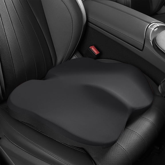 Car Seat Height Booster Cushion with Ergonomic Lumbar Support and Thick Comfort Pad, Driver’s Posture Enhancer for Short Drivers Long Commutes and Improved Visibility on the Road