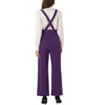 thumbnail image 4 of INSPIRE CHIC Mother's Day Women's Jumpsuits Adjustable Straps Wide Leg Suspenders Overall Jumpsuits XL Dark Purple, 4 of 7