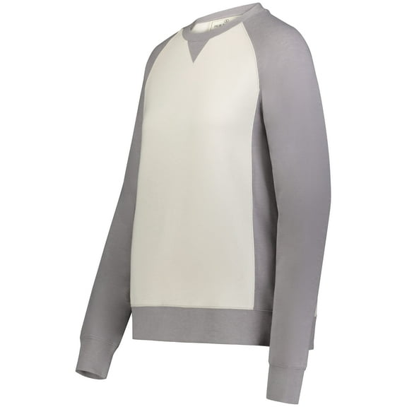 Holloway 223490.982.2XL Ladies All-American Fleece Crew T-Shirt, Athletic Grey Heather & Birch - 2XL