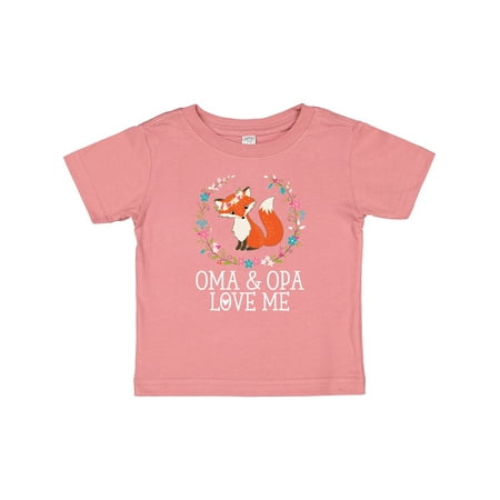 

Inktastic Oma and Opa Love Me Girls Cute Fox Gift Baby Girl T-Shirt