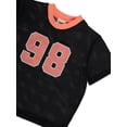 thumbnail image 3 of Jolie & Joy Boys' Girls' 2-Piece Football Jersey Shorts Set Outfit Color: black Size: 10 - 12, 3 of 3