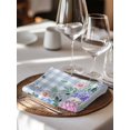 thumbnail image 6 of Watercolor Flowers Cloth Napkins Set of 4 Reusable Dinner Napkins, Spring Floral Butterflies Blue Plaid Cocktail Napkin Washable Table Napkins for Wedding/Holiday Party/Baby Shower 20"x20", 6 of 7