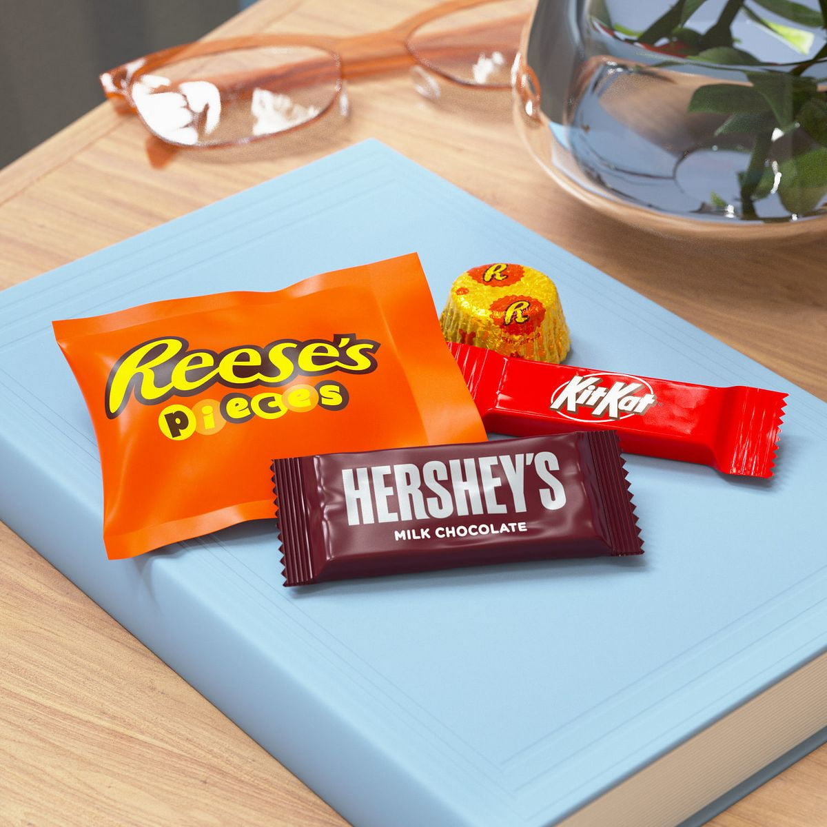 Reese's, Kit Kat, Hershey's Miniatures Milk Chocolate and Peanut Butter Assortment Candy - 30.5oz
