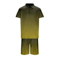 thumbnail image 3 of RMGVDSD Mens Summer Track Suits 2 Piece Set Mens Short Sets Gradient Short Sleeve Fashion Zipper Polo Shirt And Shorts Casual Sportswear Suit Casual Athletic Outfits, 3 of 5