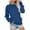 Womens Clothing Dark Blue, variant on Womens Long Sleeve Pullover, Crewneck Sweatshirts for Women Fall Fashion Loose Fit Solid Color Athletic Thin Sweaters with Pockets S-2XL