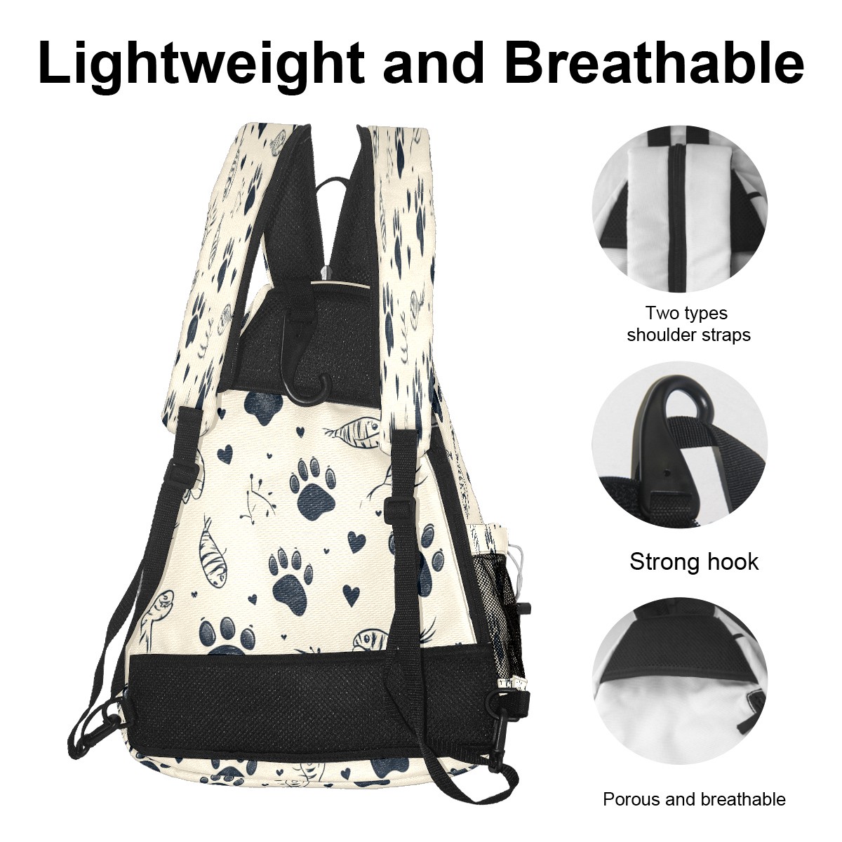 Pickleball Bags for Men Women Pickleball Backpack with Large Capacity Lightweight Adjustable Pickleball Sling Bag Hold Paddles, Balls, Accessories Footprints