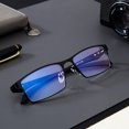 thumbnail image 2 of titanium Computer Glasses Anti Blue Light Blocking Filter Reduces Digital Eye Strain Clear Regular Gaming Goggles Eyewear TR90 brown, 2 of 6
