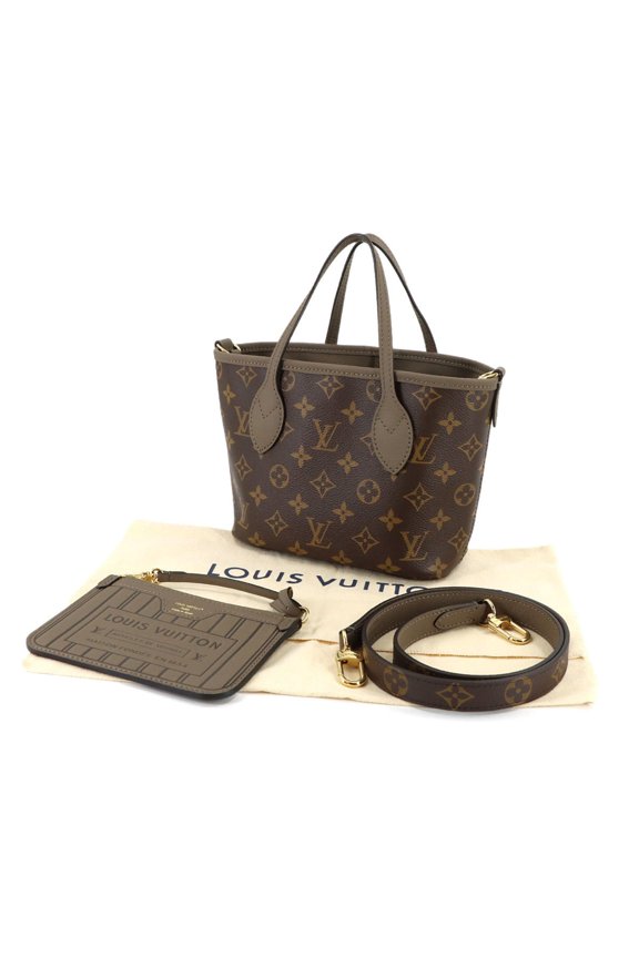 Pre-Owned Louis Vuitton Monogram Neverfull Inside Out BB 2-way Hand/Shoulder Handbag Dark Fango...