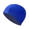 thumbnail image 3 of Gorro de baño de tela Gorro de baño Gorro de baño Ajuste portátil Cabello largo Cabello corto Mujeres Azul, 3 of 8