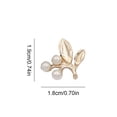 thumbnail image 4 of Sonducket 2 piezas horquilla ligera tocado espalda plana diseño no perforado perla flor hebilla accesorios para el cabello para tipo 1 Ropa, zapatos y accesorios Miscelánea hojas de perla Sonducket AP009386-04, 4 of 6