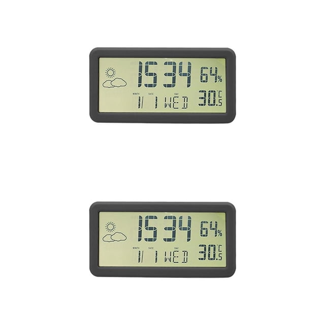 Reloj despertador digital Wosthever Potente sensor de luz Alarma inteligente Negro 2Conjunto